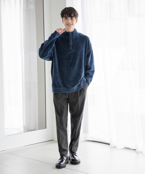 RAGEBLUE(レイジブルー)の「モールニット/ハーフジップクルー(ニット/セーター・メンズ・イエロー/グレー/ブルー/ホワイト・MEDIUM/LARGE)」の8枚目の写真