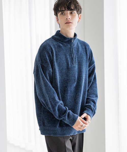 RAGEBLUE(レイジブルー)の「モールニット/ハーフジップクルー(ニット/セーター・メンズ・イエロー/グレー/ブルー/ホワイト・MEDIUM/LARGE)」の20枚目の写真