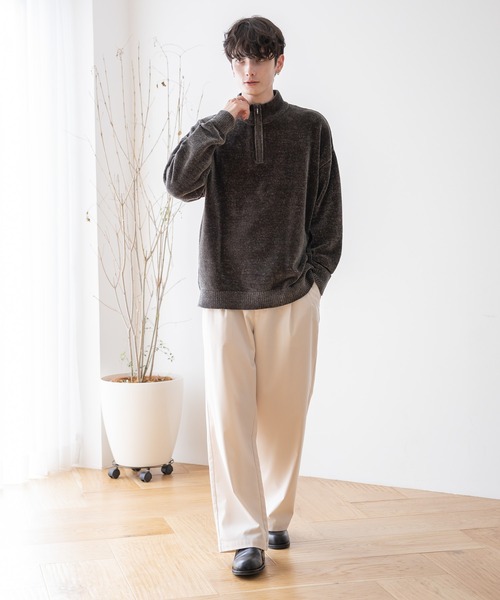 RAGEBLUE(レイジブルー)の「モールニット/ハーフジップクルー(ニット/セーター・メンズ・イエロー/グレー/ブルー/ホワイト・MEDIUM/LARGE)」の6枚目の写真