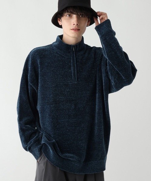 RAGEBLUE(レイジブルー)の「モールニット/ハーフジップクルー(ニット/セーター・メンズ・イエロー/グレー/ブルー/ホワイト・MEDIUM/LARGE)」の21枚目の写真