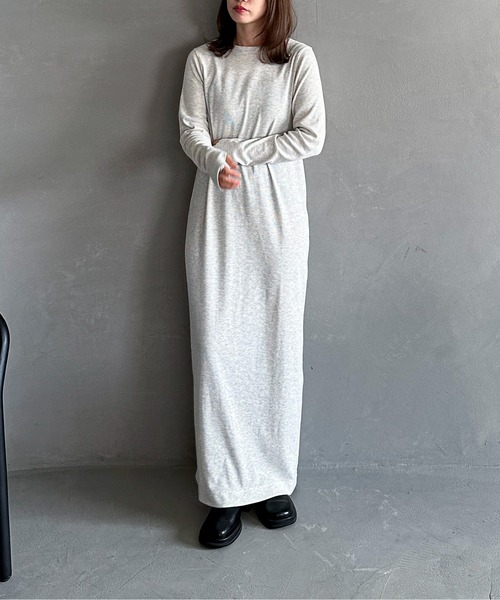 【TALL/2Tサイズあり】カットリブロングワンピース(ワンピース)|feepur(フェピュール) 【TALL/2Tサイズあり】カットリブロングワンピース(ワンピース)|feepur(フェピュール)