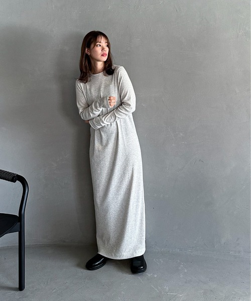 【TALL/2Tサイズあり】カットリブロングワンピース(ワンピース)|feepur(フェピュール) 【TALL/2Tサイズあり】カットリブロングワンピース(ワンピース)|feepur(フェピュール)