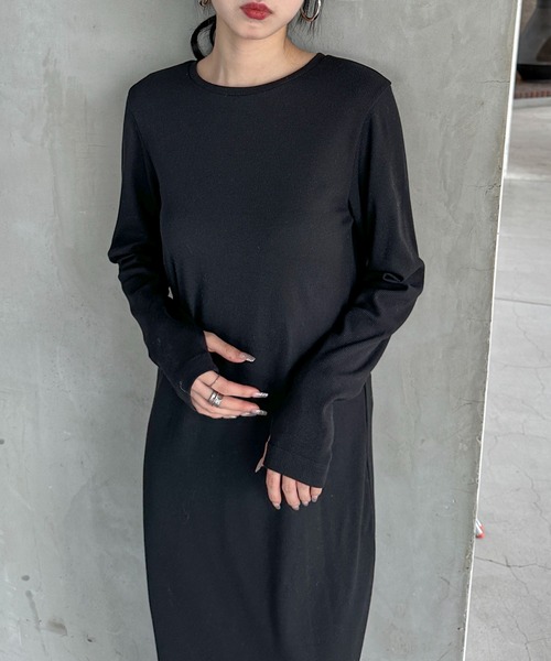 【TALL/2Tサイズあり】カットリブロングワンピース(ワンピース)|feepur(フェピュール) 【TALL/2Tサイズあり】カットリブロングワンピース(ワンピース)|feepur(フェピュール)