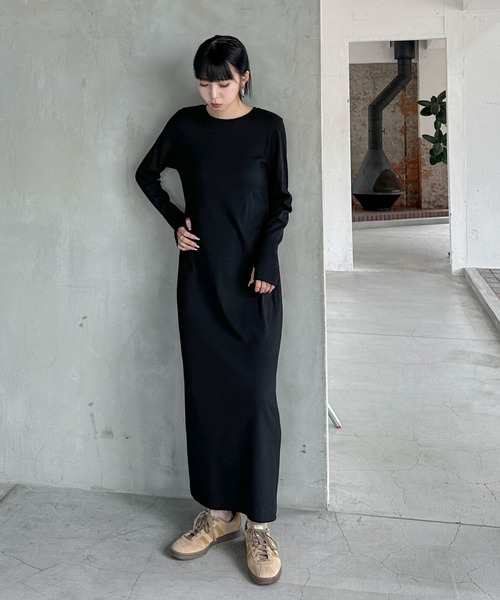 【TALL/2Tサイズあり】カットリブロングワンピース(ワンピース)|feepur(フェピュール) 【TALL/2Tサイズあり】カットリブロングワンピース(ワンピース)|feepur(フェピュール)