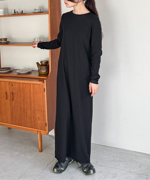 【TALL/2Tサイズあり】カットリブロングワンピース(ワンピース)|feepur(フェピュール) 【TALL/2Tサイズあり】カットリブロングワンピース(ワンピース)|feepur(フェピュール)