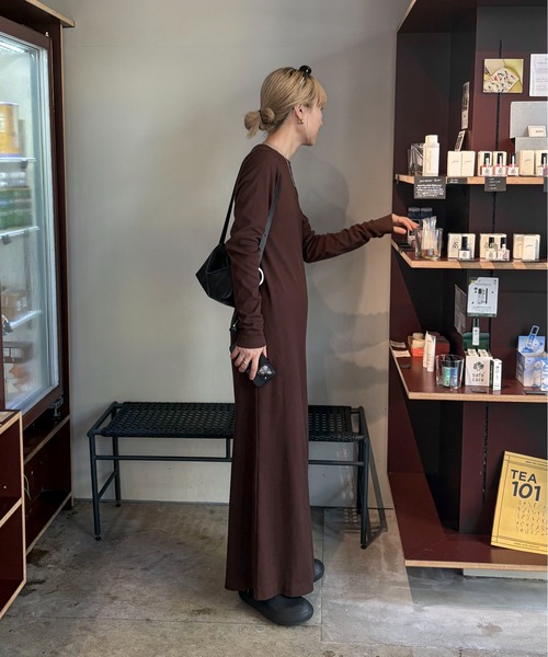 TOGA フリンジカットワンピース 膝丈 モカブラウン サイズ1*ED1204 TOGA フリンジカットワンピース 膝丈 モカブラウン サイズ1