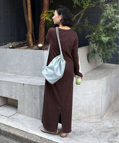 TALL/2Tサイズあり】カットリブロングワンピース（ワンピース