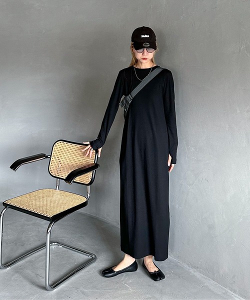 【TALL/2Tサイズあり】カットリブロングワンピース(ワンピース)|feepur(フェピュール) 【TALL/2Tサイズあり】カットリブロングワンピース(ワンピース)|feepur(フェピュール)