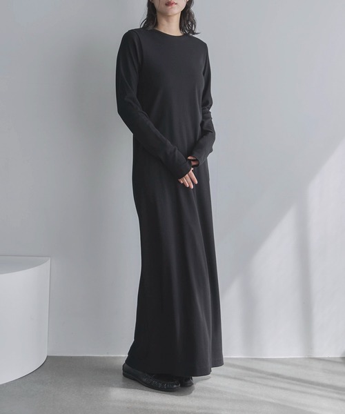 TALL/2Tサイズあり】カットリブロングワンピース（ワンピース