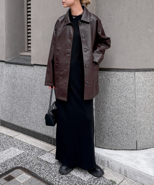 TALL/2Tサイズあり】カットリブロングワンピース（ワンピース