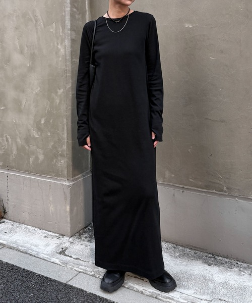 未使用タグ付き✨️LERURE /リルアー　ロングワンピース feepur ワンピース 「TALL/2Tサイズあり」カットリブロング