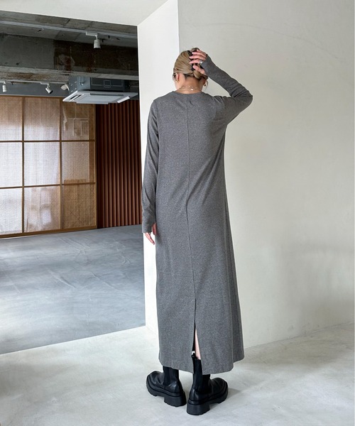 【TALL/2Tサイズあり】カットリブロングワンピース(ワンピース)|feepur(フェピュール) 【TALL/2Tサイズあり】カットリブロングワンピース(ワンピース)|feepur(フェピュール)