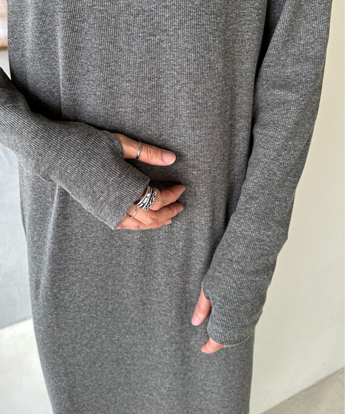 【TALL/2Tサイズあり】カットリブロングワンピース(ワンピース)|feepur(フェピュール) 【TALL/2Tサイズあり】カットリブロングワンピース(ワンピース)|feepur(フェピュール)