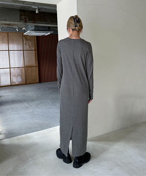 【TALL/2Tサイズあり】カットリブロングワンピース(ワンピース)|feepur(フェピュール) 【TALL/2Tサイズあり】カットリブロングワンピース(ワンピース)|feepur(フェピュール)