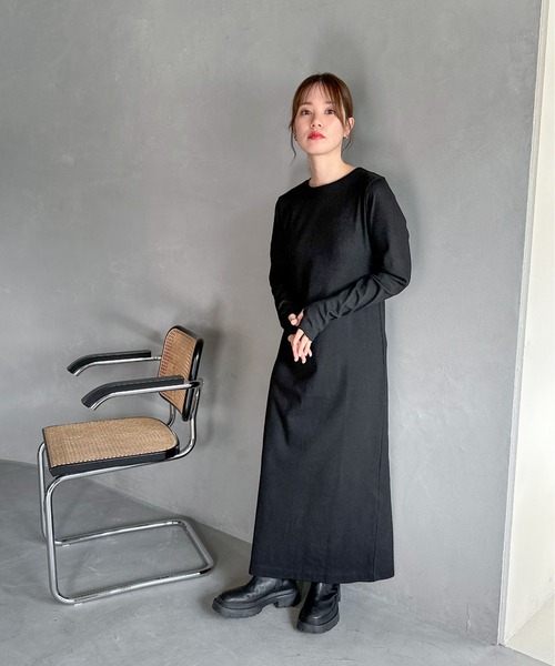 【TALL/2Tサイズあり】カットリブロングワンピース(ワンピース)|feepur(フェピュール) 【TALL/2Tサイズあり】カットリブロングワンピース(ワンピース)|feepur(フェピュール)