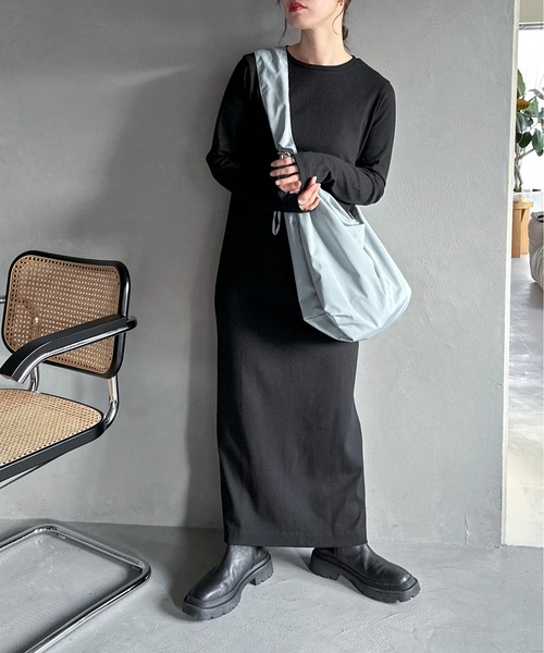 【TALL/2Tサイズあり】カットリブロングワンピース(ワンピース)|feepur(フェピュール) 【TALL/2Tサイズあり】カットリブロングワンピース(ワンピース)|feepur(フェピュール)