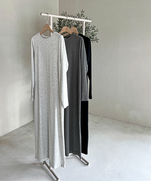 【TALL/2Tサイズあり】カットリブロングワンピース(ワンピース)|feepur(フェピュール) 【TALL/2Tサイズあり】カットリブロングワンピース(ワンピース)|feepur(フェピュール)