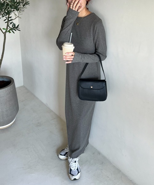 【TALL/2Tサイズあり】カットリブロングワンピース(ワンピース)|feepur(フェピュール) 【TALL/2Tサイズあり】カットリブロングワンピース(ワンピース)|feepur(フェピュール)