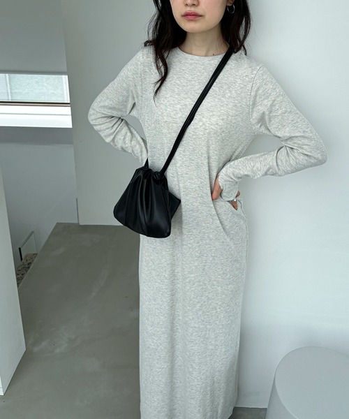 【TALL/2Tサイズあり】カットリブロングワンピース(ワンピース)|feepur(フェピュール) 【TALL/2Tサイズあり】カットリブロングワンピース(ワンピース)|feepur(フェピュール)