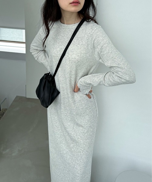 【TALL/2Tサイズあり】カットリブロングワンピース(ワンピース)|feepur(フェピュール) 【TALL/2Tサイズあり】カットリブロングワンピース(ワンピース)|feepur(フェピュール)