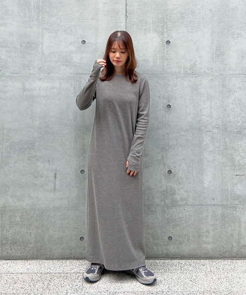 【TALL/2Tサイズあり】カットリブロングワンピース(ワンピース)|feepur(フェピュール) 【TALL/2Tサイズあり】カットリブロングワンピース(ワンピース)|feepur(フェピュール)