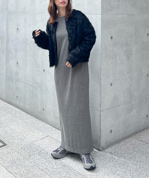 【TALL/2Tサイズあり】カットリブロングワンピース(ワンピース)|feepur(フェピュール) 【TALL/2Tサイズあり】カットリブロングワンピース(ワンピース)|feepur(フェピュール)