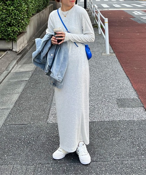 【TALL/2Tサイズあり】カットリブロングワンピース(ワンピース)|feepur(フェピュール) 【TALL/2Tサイズあり】カットリブロングワンピース(ワンピース)|feepur(フェピュール)