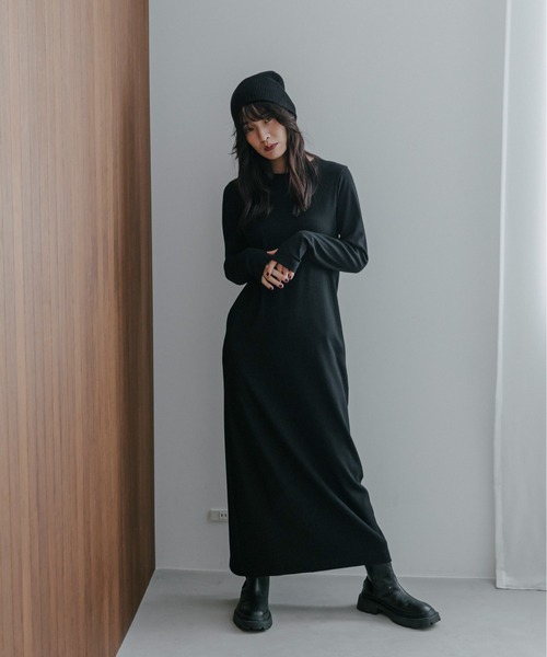 【TALL/2Tサイズあり】カットリブロングワンピース(ワンピース)|feepur(フェピュール) 【TALL/2Tサイズあり】カットリブロングワンピース(ワンピース)|feepur(フェピュール)