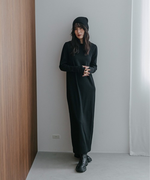 【TALL/2Tサイズあり】カットリブロングワンピース(ワンピース)|feepur(フェピュール) 【TALL/2Tサイズあり】カットリブロングワンピース(ワンピース)|feepur(フェピュール)