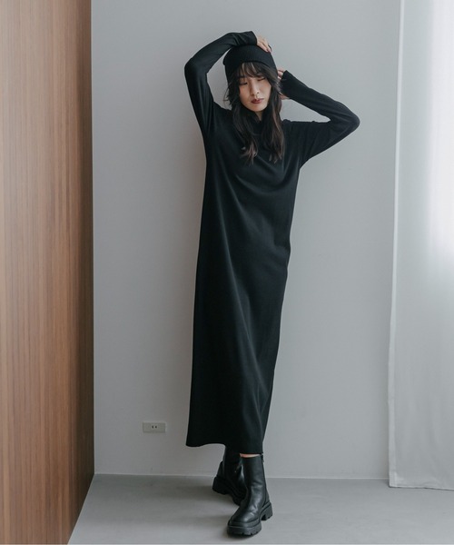 【TALL/2Tサイズあり】カットリブロングワンピース(ワンピース)|feepur(フェピュール) 【TALL/2Tサイズあり】カットリブロングワンピース(ワンピース)|feepur(フェピュール)