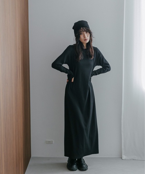 【TALL/2Tサイズあり】カットリブロングワンピース(ワンピース)|feepur(フェピュール) 【TALL/2Tサイズあり】カットリブロングワンピース(ワンピース)|feepur(フェピュール)