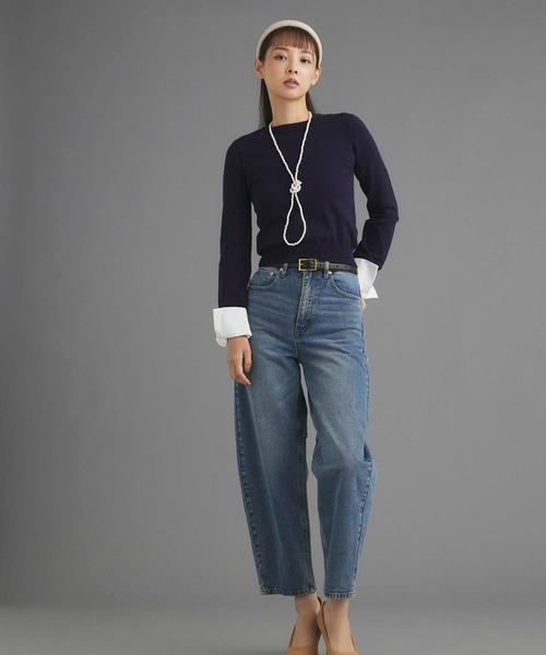 【美品✨】AP STUDIO リブロングカフスタートルネックニットプルオーバー AP STUDIO（エーピーストゥディオ）の「リブタートルネックプル