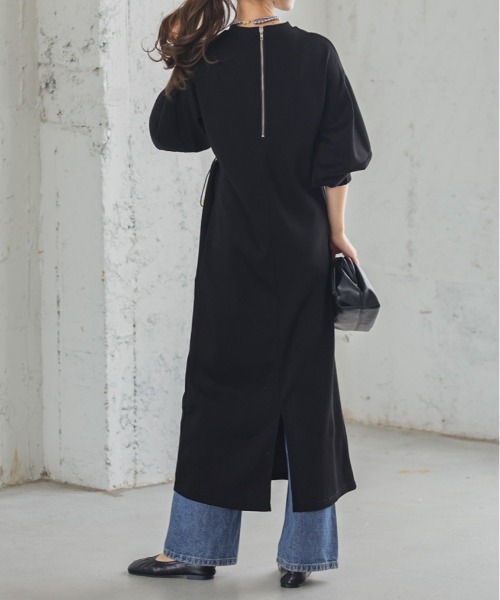 AMELY(エミリー)の「ドロストワンピース(ワンピース・レディース・ブルー/カーキ/アイボリー/ブラック・フリー)」の8枚目の写真