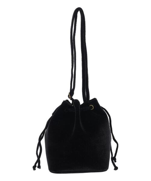 ehka sopo（エヘカソポ）の「ベロア巾着バッグ（ハンドバッグ・レディース・ベージュ/ブルー/ブラック・F）」の10枚目の写真