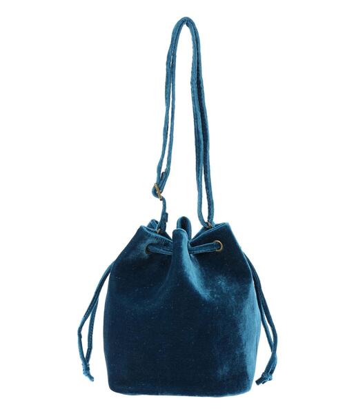 ehka sopo（エヘカソポ）の「ベロア巾着バッグ（ハンドバッグ・レディース・ベージュ/ブルー/ブラック・F）」の11枚目の写真