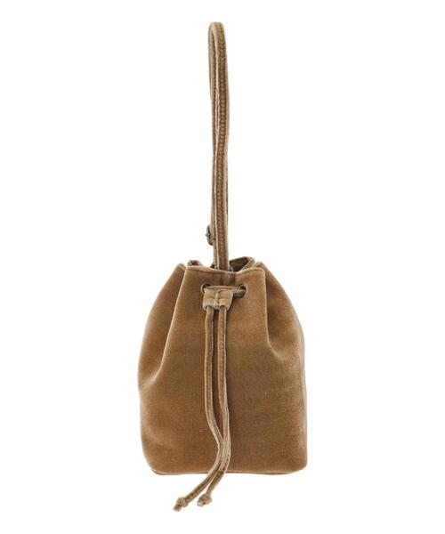 ehka sopo（エヘカソポ）の「ベロア巾着バッグ（ハンドバッグ・レディース・ベージュ/ブルー/ブラック・F）」の13枚目の写真