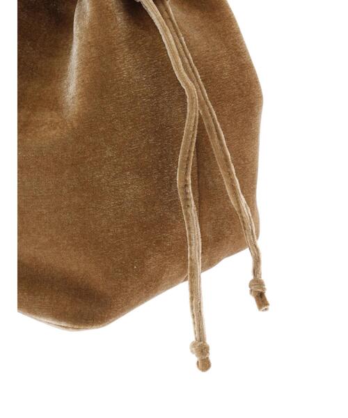 ehka sopo（エヘカソポ）の「ベロア巾着バッグ（ハンドバッグ・レディース・ベージュ/ブルー/ブラック・F）」の16枚目の写真