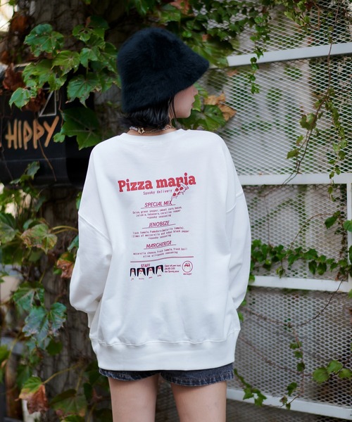 SPINNS（スピンズ）の「オバケバックプリント裏毛ビッグスウェット