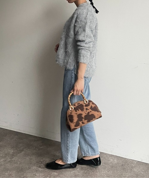 Thevon(ゼボン)の「バンブーハンドルボストンバッグ(ボストンバッグ・レディース・ブラウン/マスタード/アイボリー・FREE)」の14枚目の写真