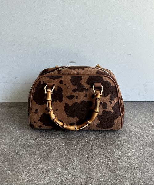 Thevon(ゼボン)の「バンブーハンドルボストンバッグ(ボストンバッグ・レディース・ブラウン/マスタード/アイボリー・FREE)」の15枚目の写真