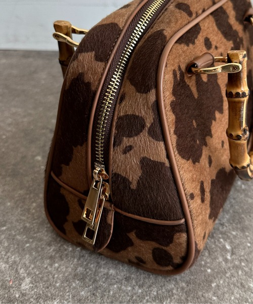 Thevon(ゼボン)の「バンブーハンドルボストンバッグ(ボストンバッグ・レディース・ブラウン/マスタード/アイボリー・FREE)」の16枚目の写真