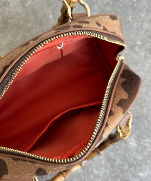 Thevon(ゼボン)の「バンブーハンドルボストンバッグ(ボストンバッグ・レディース・ブラウン/マスタード/アイボリー・FREE)」の17枚目の写真