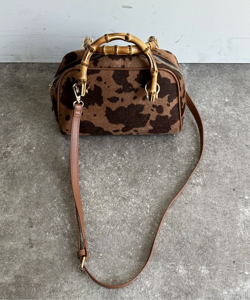 Thevon(ゼボン)の「バンブーハンドルボストンバッグ(ボストンバッグ・レディース・ブラウン/マスタード/アイボリー・FREE)」の19枚目の写真