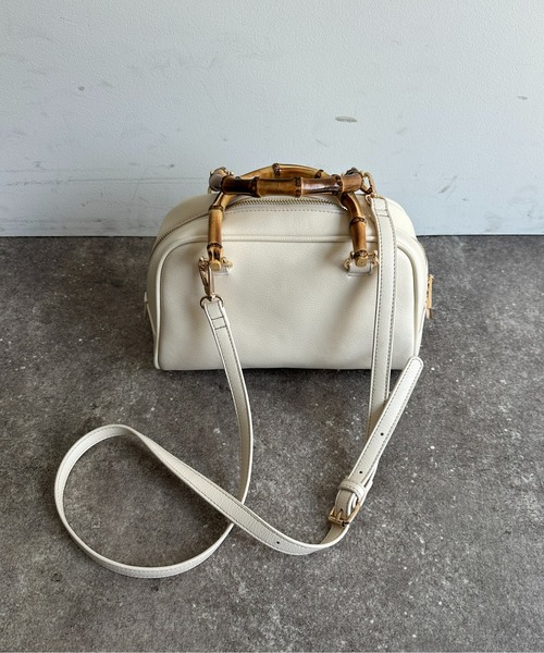 Thevon(ゼボン)の「バンブーハンドルボストンバッグ(ボストンバッグ・レディース・ブラウン/マスタード/アイボリー・FREE)」の5枚目の写真