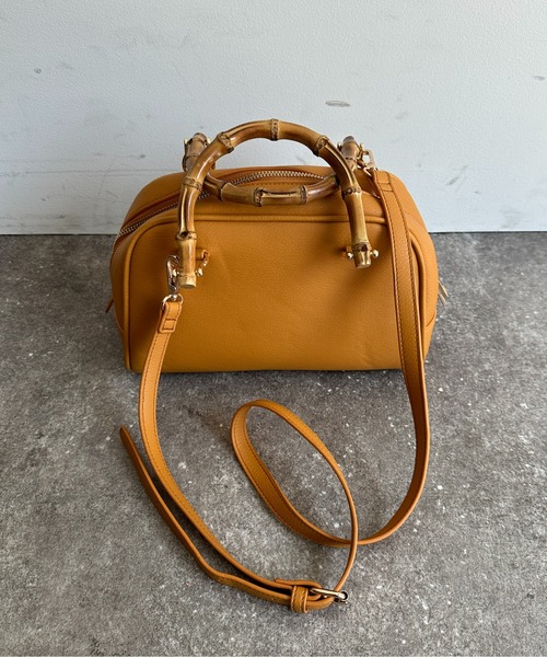 Thevon(ゼボン)の「バンブーハンドルボストンバッグ(ボストンバッグ・レディース・ブラウン/マスタード/アイボリー・FREE)」の11枚目の写真