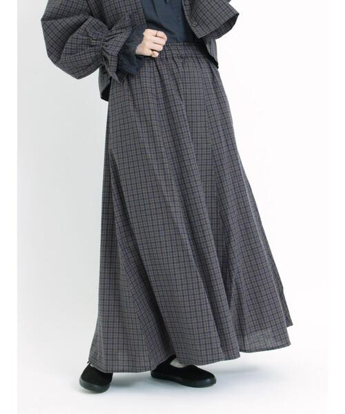 Samansa Mos2(サマンサ モスモス)の「ギャザースカート(スカート・レディース・ベージュ/チャコールグレー/ブルー/ブラック・F)」の4枚目の写真