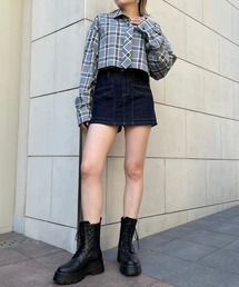 ENVYM | スイッチングミニスカパン(スカート)