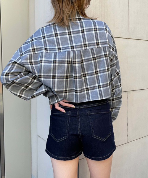 ENVYM（アンビー）の「スイッチングミニスカパン（スカート・レディース・ブラック/ブルー・SMALL/MEDIUM）」の12枚目の写真