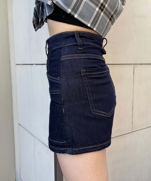 ENVYM（アンビー）の「スイッチングミニスカパン（スカート・レディース・ブラック/ブルー・SMALL/MEDIUM）」の14枚目の写真