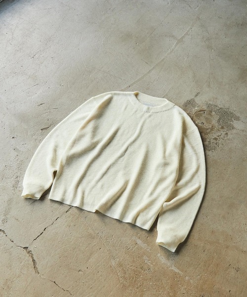 EMMA CLOTHES(エマクローズ)の「ボートネックリブ編みスプリングプルオーバーニット EMMA CLOTHES(ニット/セーター・メンズ・モカ/チャコールグレー/アイボリー/ブルー/テラコッタ・M/S/L)」の20枚目の写真
